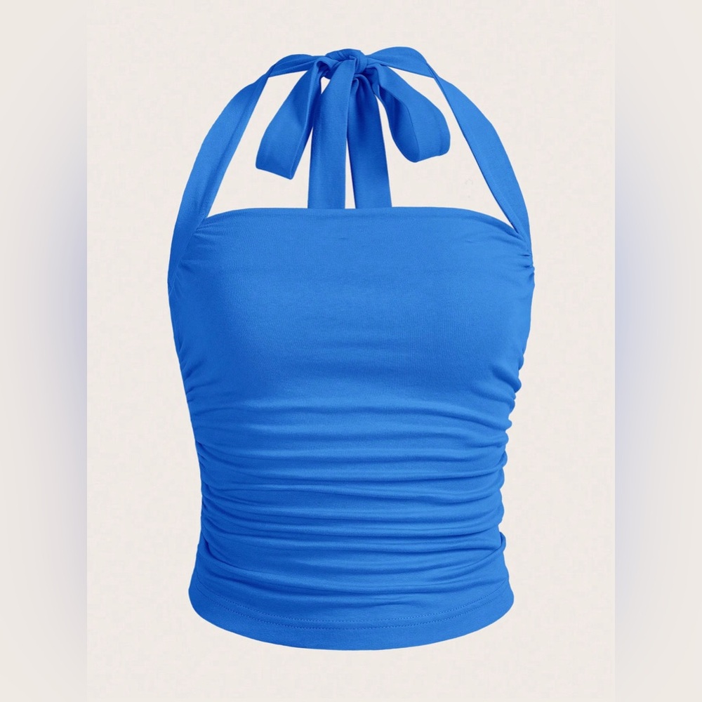 ⚠️⚠️⚠️WILL TRADE, blue tank, size 4, NEVER WORN, photo from the reviews,⚠️⚠️⚠️